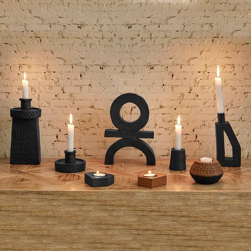 Natural Slab Candleholder