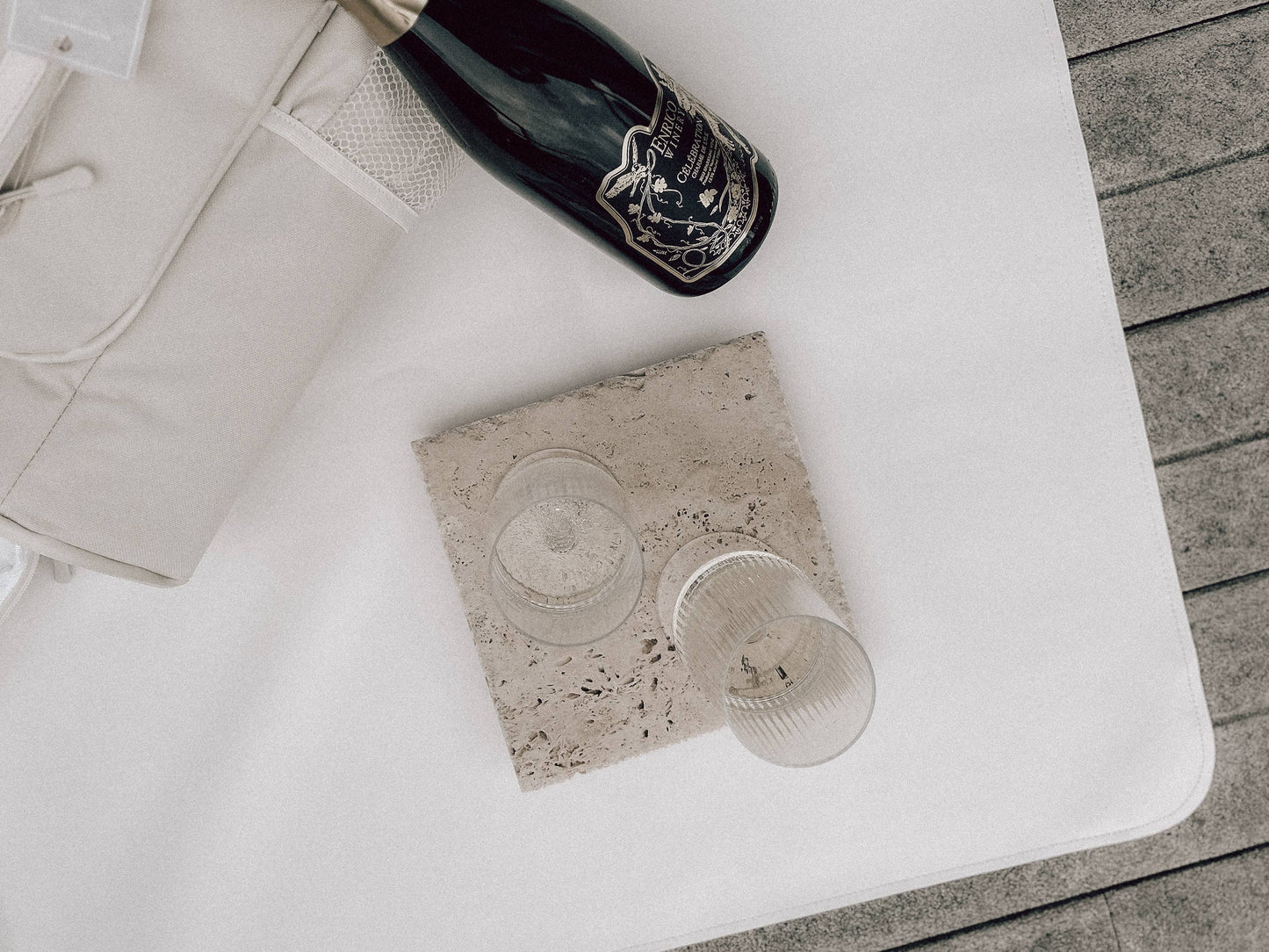 Tumbled Travertine Tray / Riser