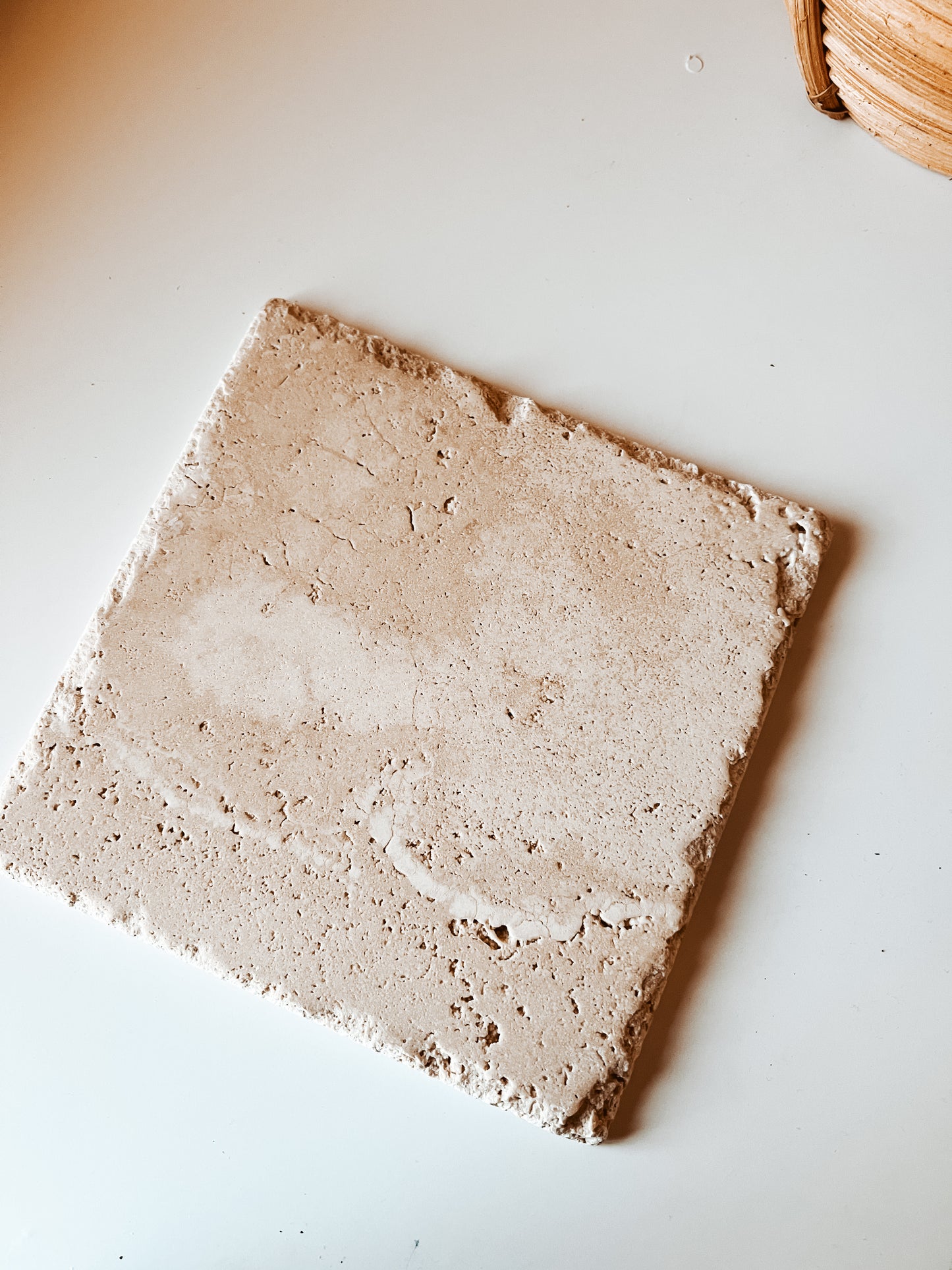 Tumbled Travertine Tray / Riser