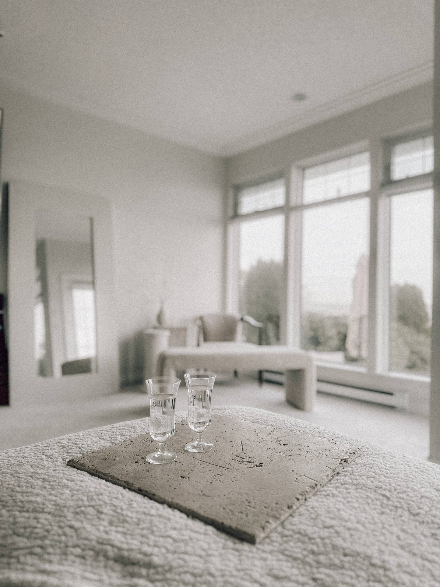 Tumbled Travertine Tray / Riser