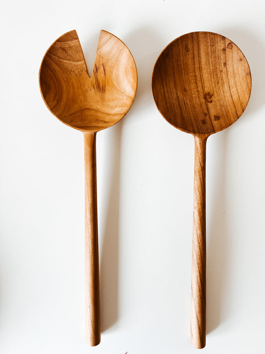 Teak Salad Servers