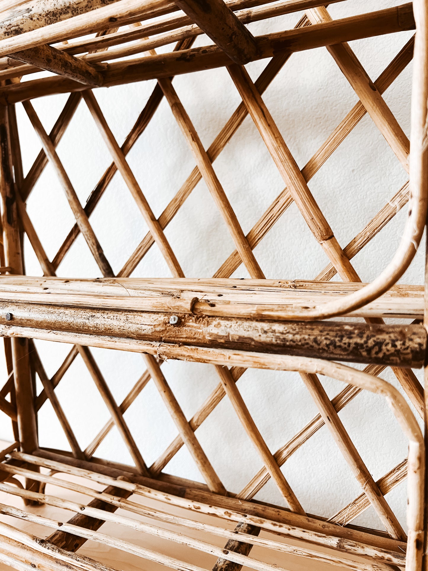 Vintage- ish Rattan Shelf