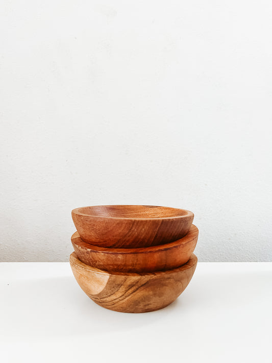 Vintage Wood Bowls - Small