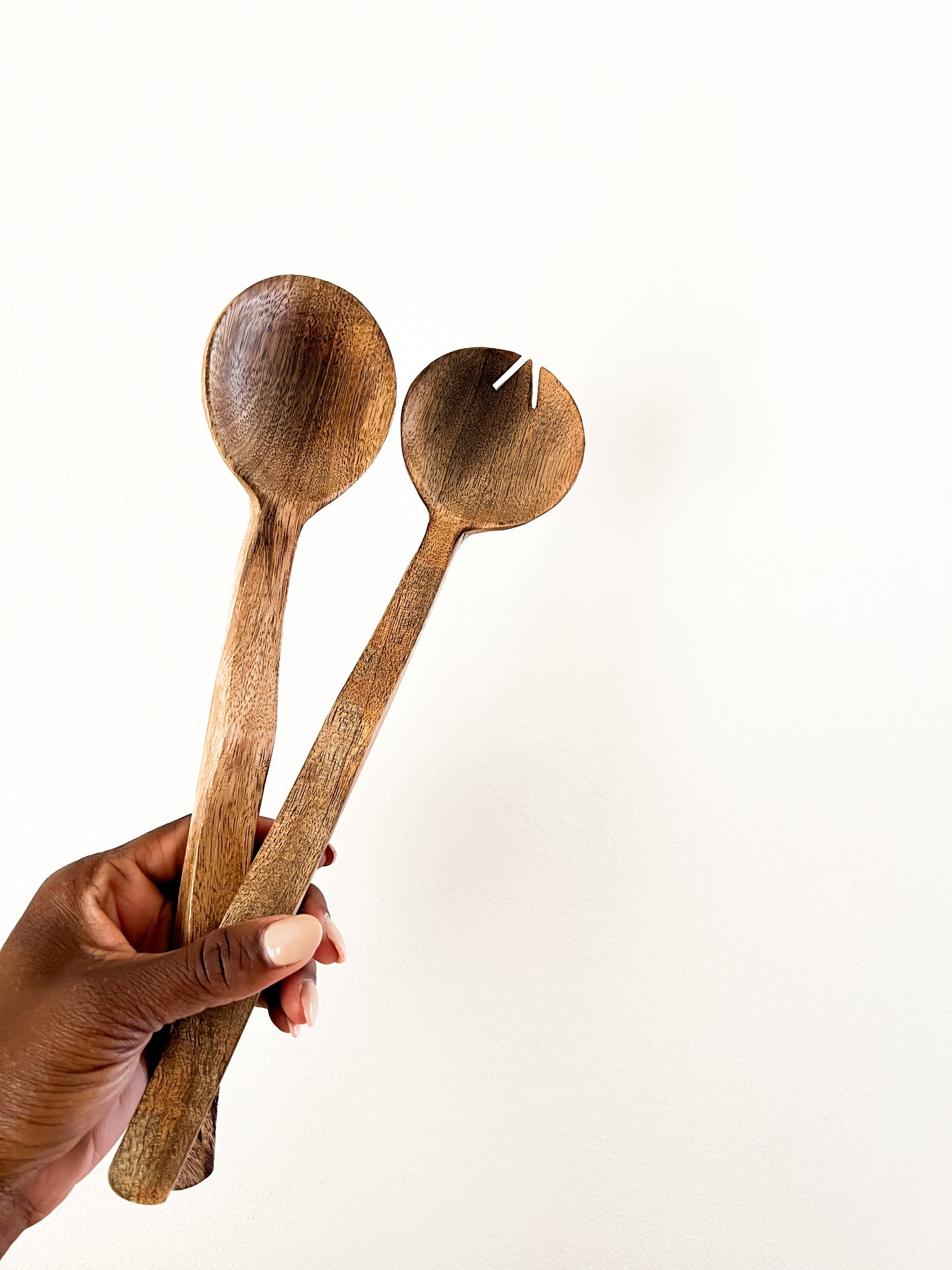 Mango Wood Salad Servers, Set of 2