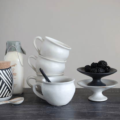 White Glazed Stoneware Mug