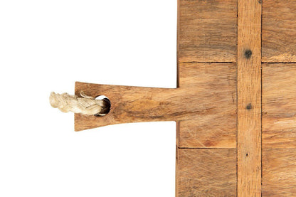 Mango Wood Appetizer Tray with Rope Handle